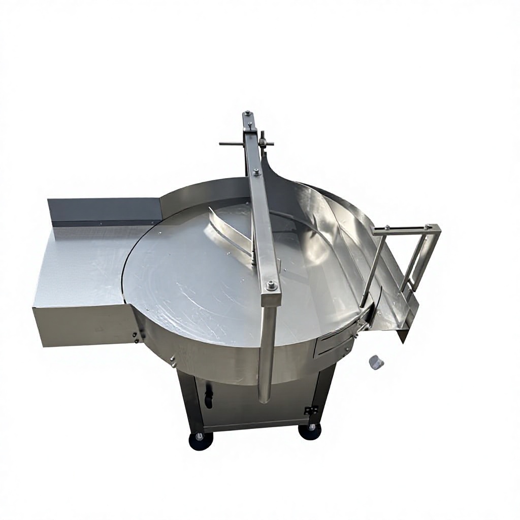 HuiMing Automatic Plastic Glass Bottle Feeding Turntable GP-0A Unscrambler Feeder Table for Beverage Filling Production Line