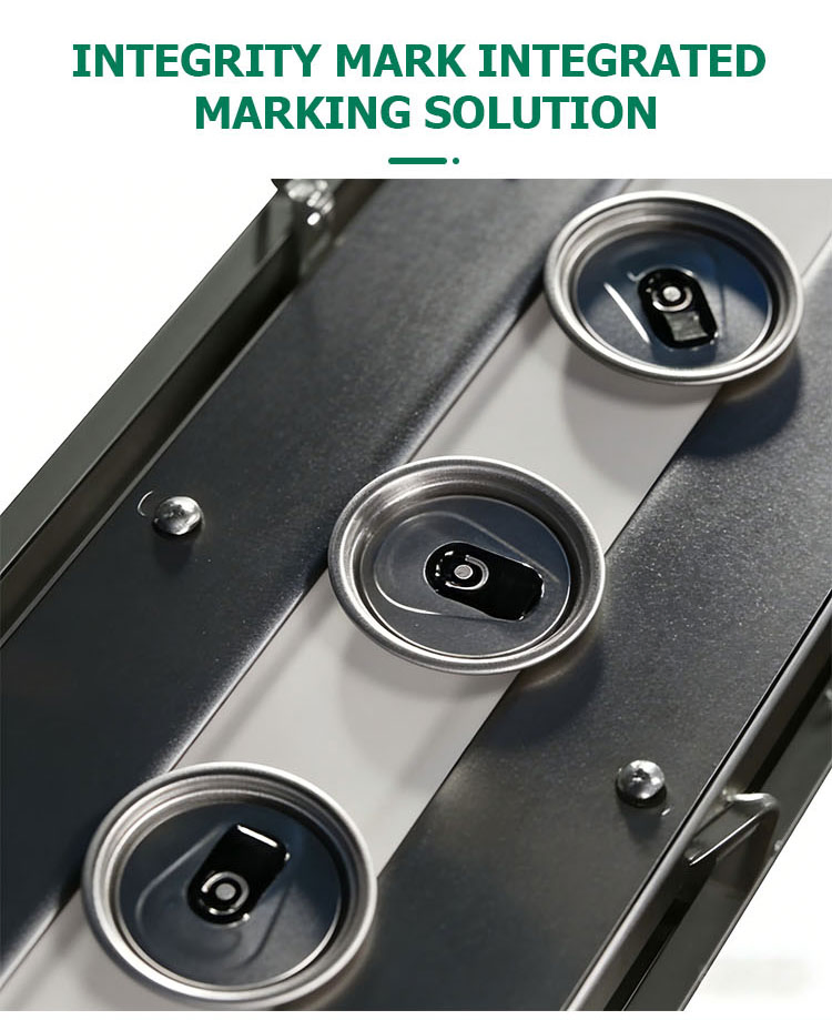 Full-Auto Industrial Laser Marking Machines for Aluminum Can Cap Date Coding Traceability and Defective Product Sorting