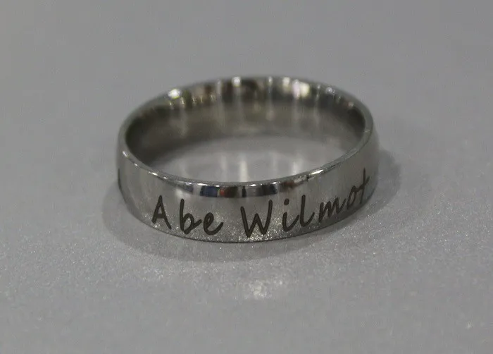 Laser marking sample on metal component
