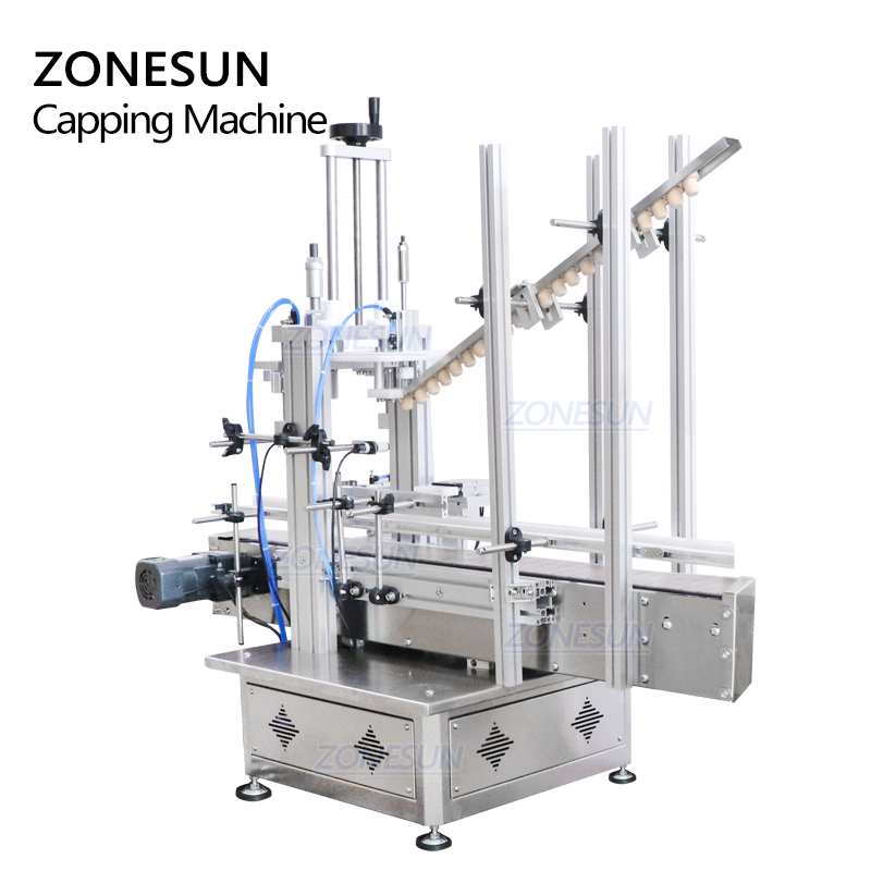 ZONESUN ZS-XG1870D1 Tabletop Cork Pneumatic Automatic Wine Bottle Capping Crimping Pressing Machine