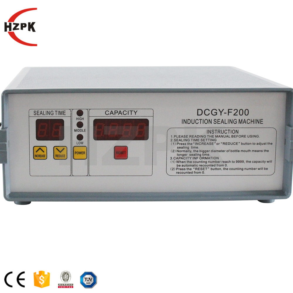 HZPK DCGY 200 Aluminum Foil Heat Bottle Jar Caps Induction Sealing Machine
