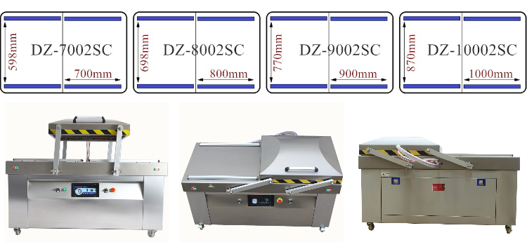 Double Chamber Vacuum Packing Machine Front View
