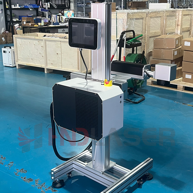 High Speed CNC Flying 3D Laser Coding Marking Engraving Coding Numbering Machine for Metal Portable 30W/50W/60W/100W Galvo Label Logo Engraver Marker Price