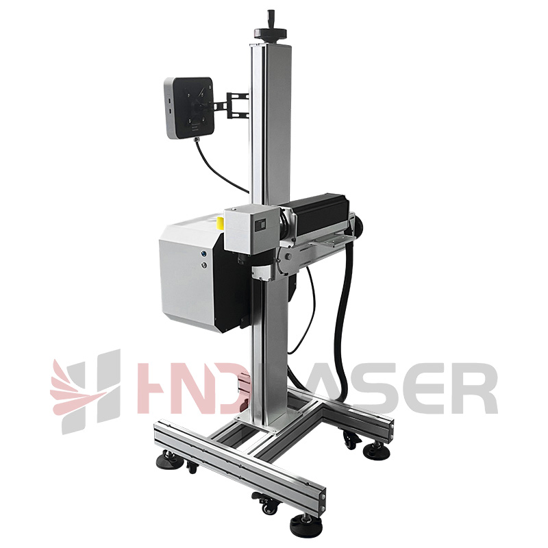 High Speed CNC Flying 3D Laser Coding Marking Engraving Coding Numbering Machine for Metal Portable 30W/50W/60W/100W Galvo Label Logo Engraver Marker Price