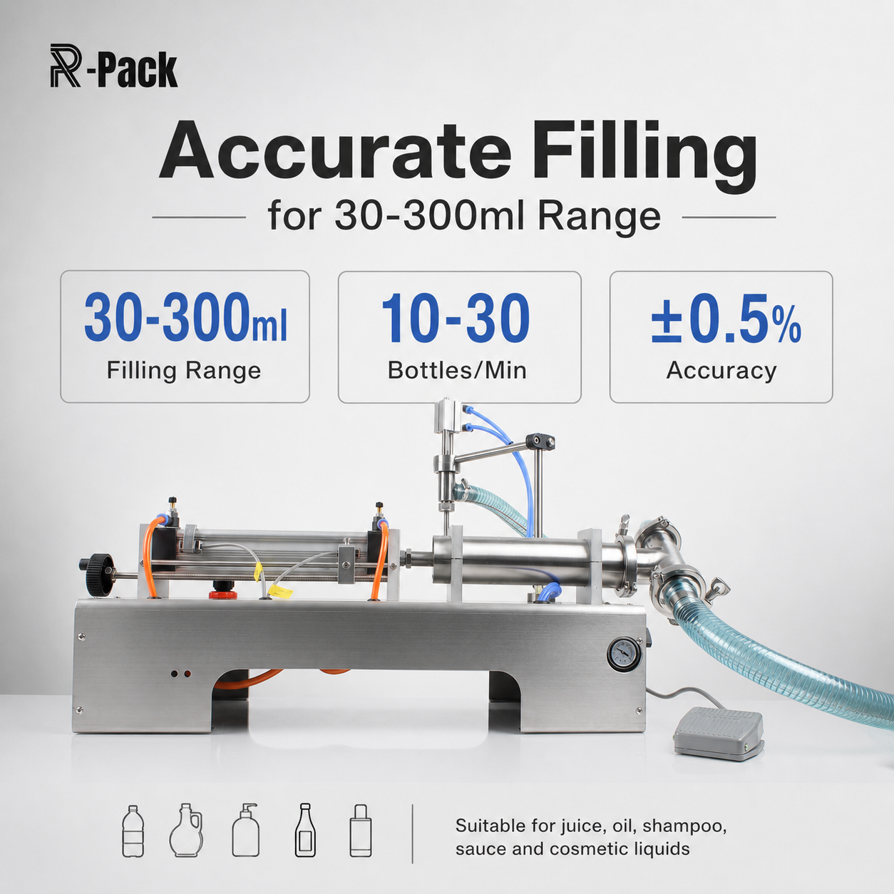 Single Head Piston Liquid Filling Machine Detail 2