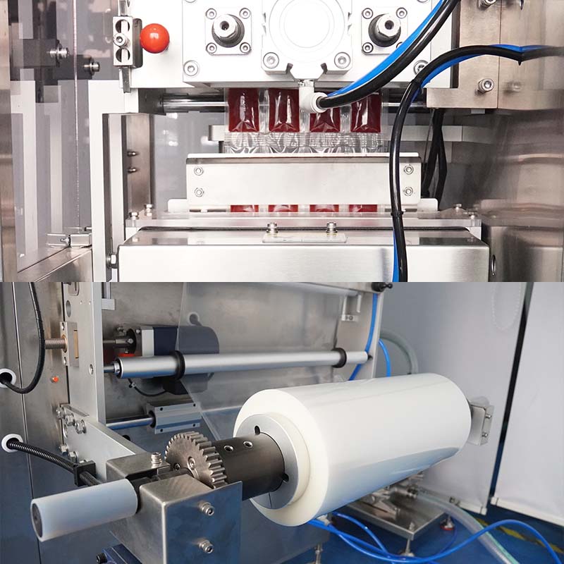 Automatic Multilane Irregular Shaped Sachet Jelly Liquid Package Machine 2 Lane Vffs Energy Gel Packing Machine