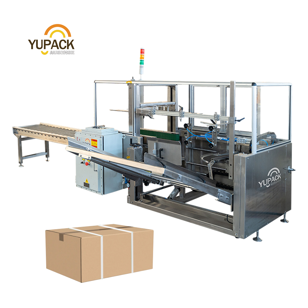 End of Packing Line Carton Erector Machine Automatic Anti-Explosion Case Erecting Machine