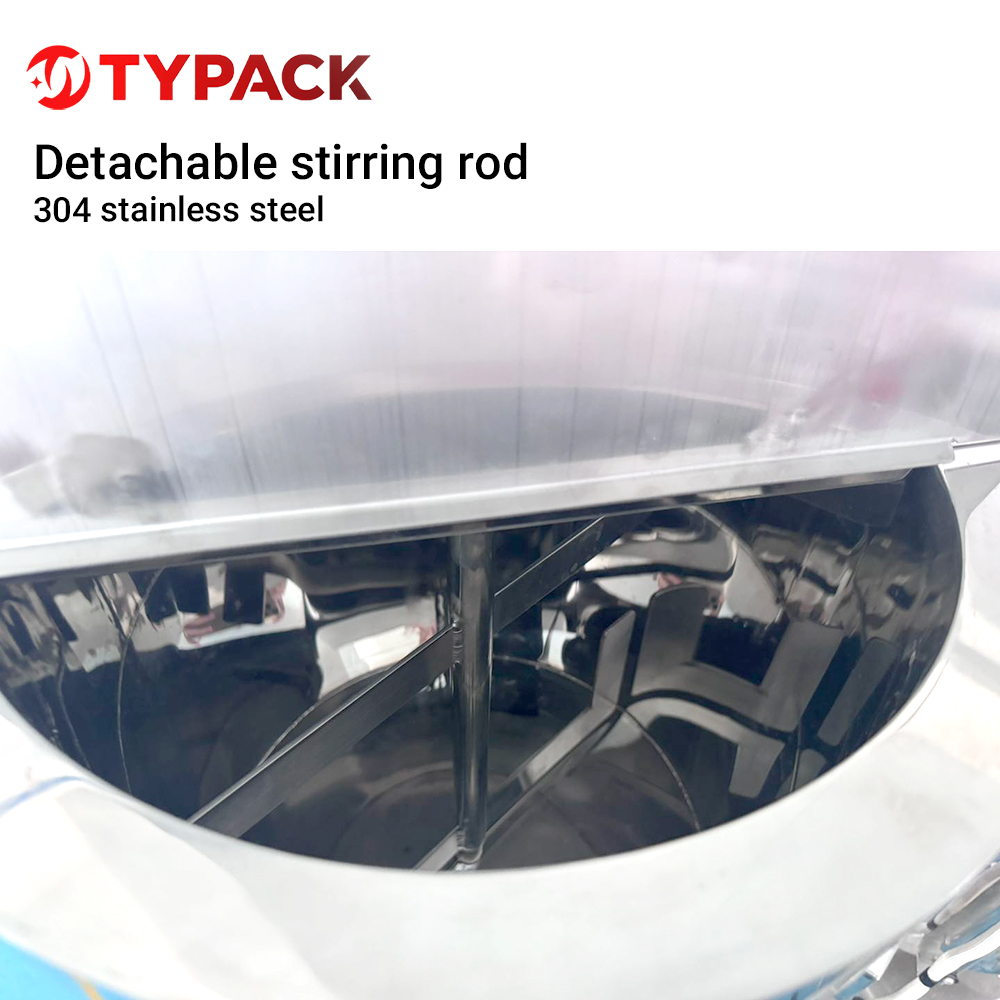TYPACK SS304 Mixed Stirring Heating Manual Filling Machine For Daily Chemical/food/cosmetics/paste Heating Filling Equipment