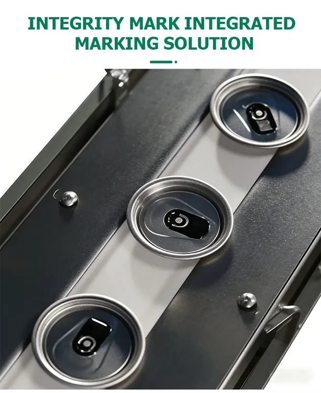 Full-Auto Industrial Laser Marking Machines for Aluminum Can Cap Date Coding Traceability and Defective Product Sorting