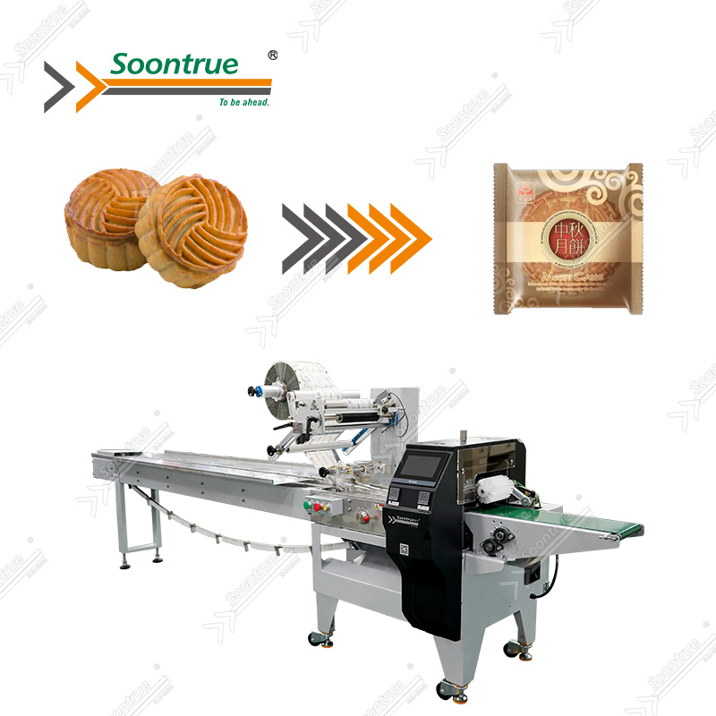 Soontrue SZ180 Pillow Type Flow Wrapping Machinery Automatic Multi-function Food Product Horizontal Packaging Machine