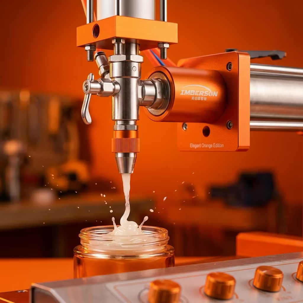 2026 100-1000ml Quantitative Horizontal Pneumatic Filling Machine, Semi-Automatic Piston Paste Liquid Filler with Hopper