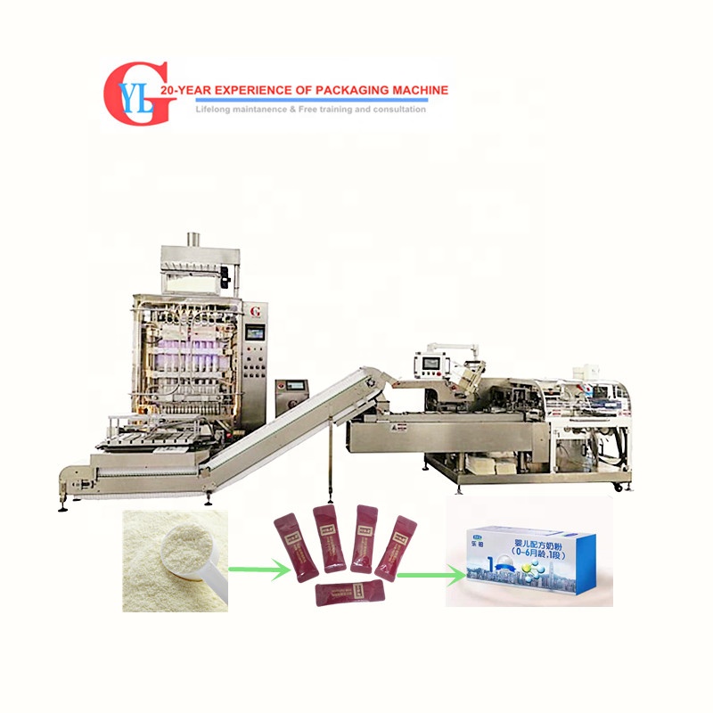 Multi Lane Powder Stick Sachet Packing Machine 8 Line Sugar Coffee Stick Packing Coffee