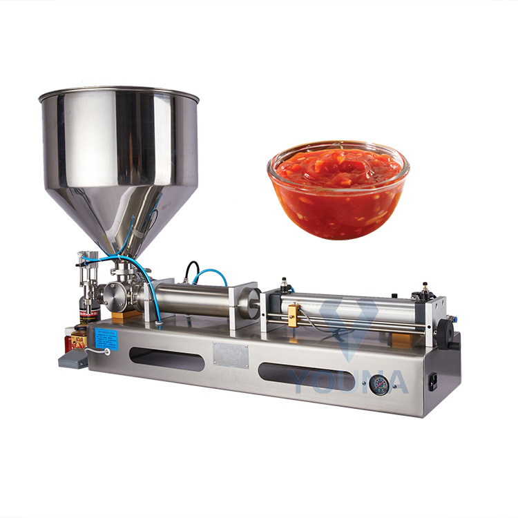 Large Capacity Hopper Filling Machine Piston Juice Sauce Jam Filler Paste Filling Machine