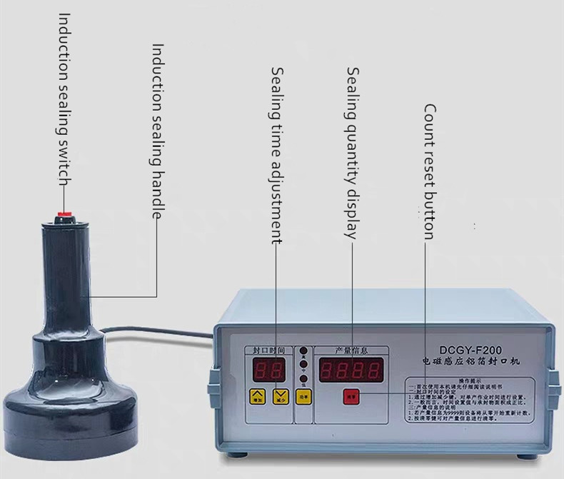 Portable induction sealer manual operate induction liner welding machine