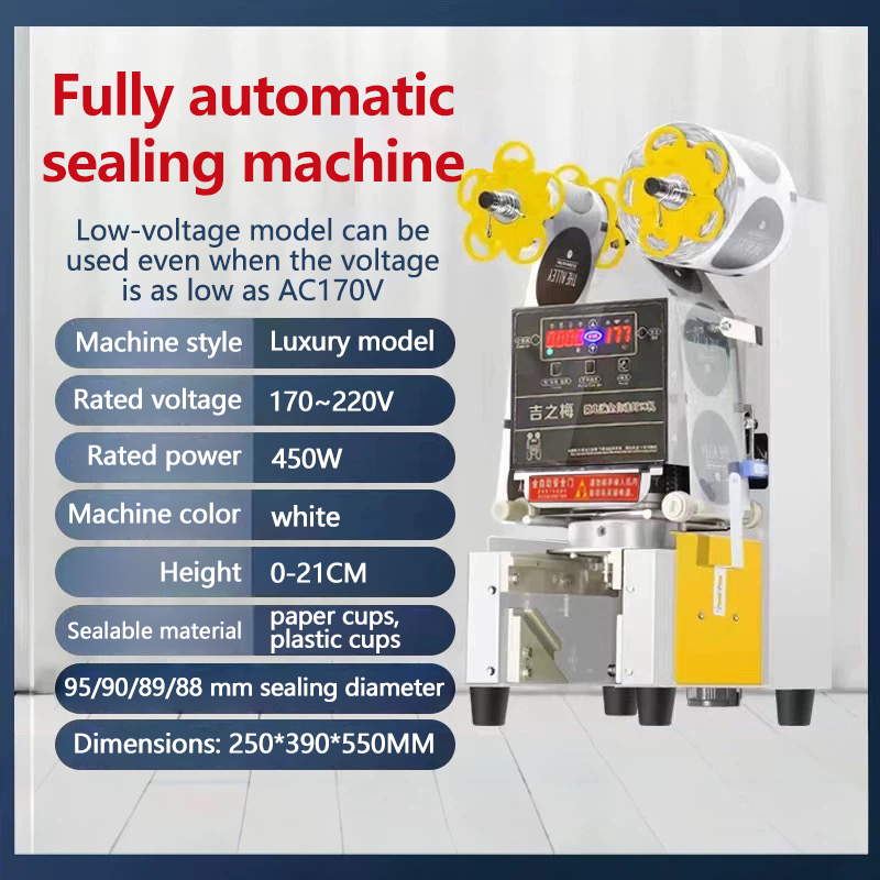 Electric Automatic Induct Seal Cup Sealing Machine for Beverage Shops-High Cost-Performance Cold &amp; Heat Sealing