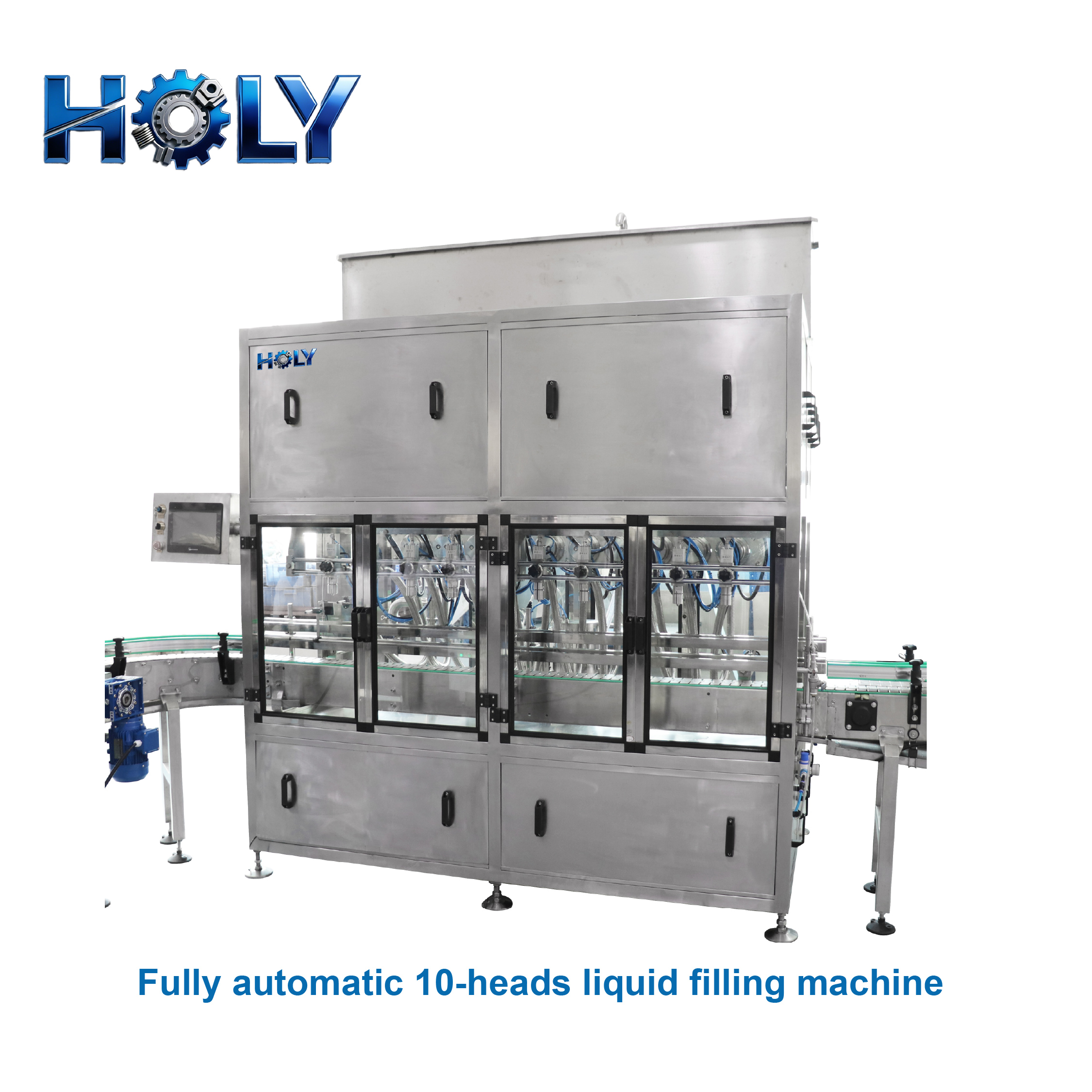 Holy High Precision Automatic 4 Nozzles Servo Piston Chemical Filling Machine