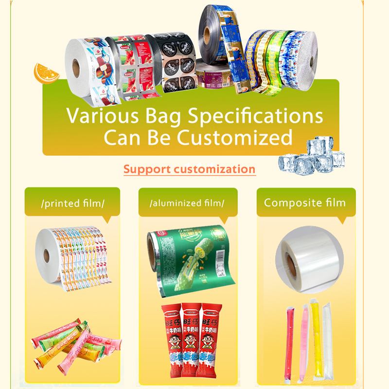 Stainless Steel Automatic Ice Pop Popsicle Tube Bag Liquid Juice Milk Filling Sealing Packing Packaging Machine