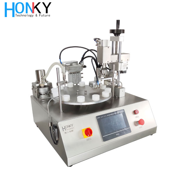 Semi-Automatic Desktop Essential Oil Filling Machine with Ceramic Piston Pump for Small-Batch Roll-On Vial Pouch Barrel Filling