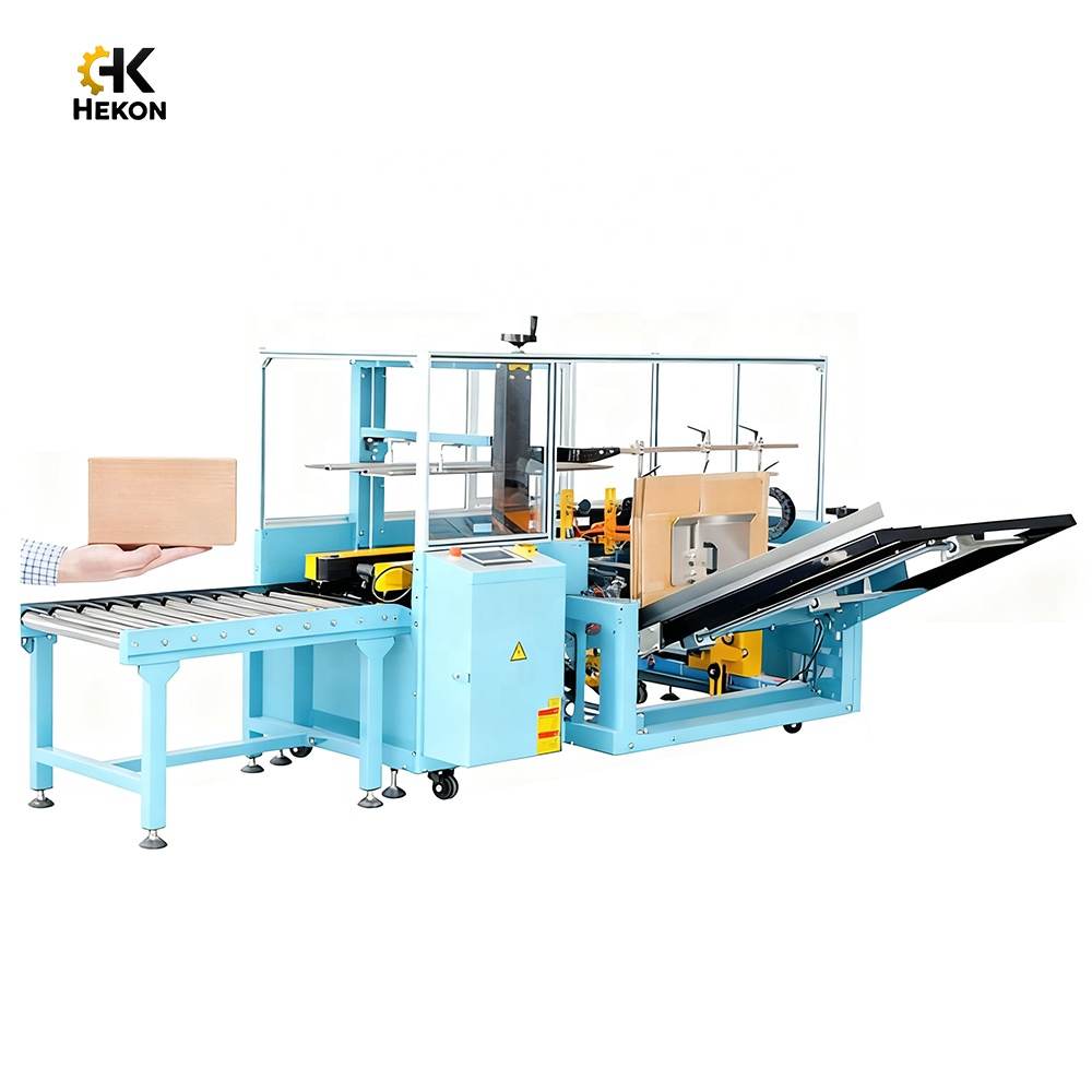 HEKON Vertical Carton Erector Carton Case Box Packing Erecting Machine Automatic Carton Box case Erector Erecting Machine