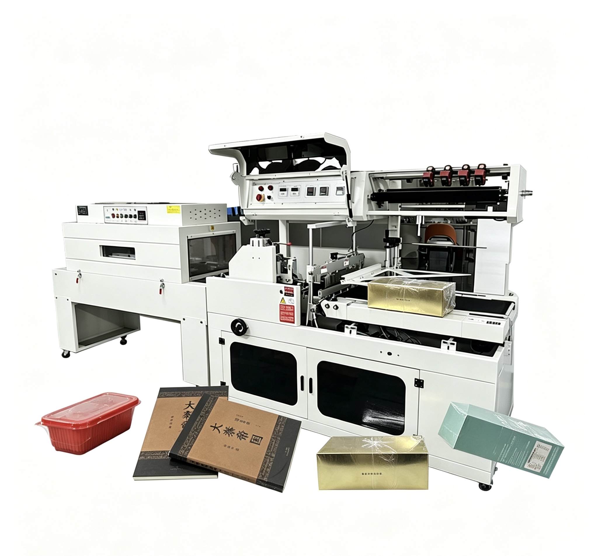 Standard Type Heat Shrink Packaging Machine L Bar Sealing Cutting Automatic Tunnel POF Film Heat Shrink Wrapping Machine