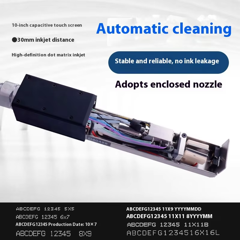 New Technology Easy Operation Industrial CIJ Inkjet Coding Printer on Plastic Bag Bottle Metal