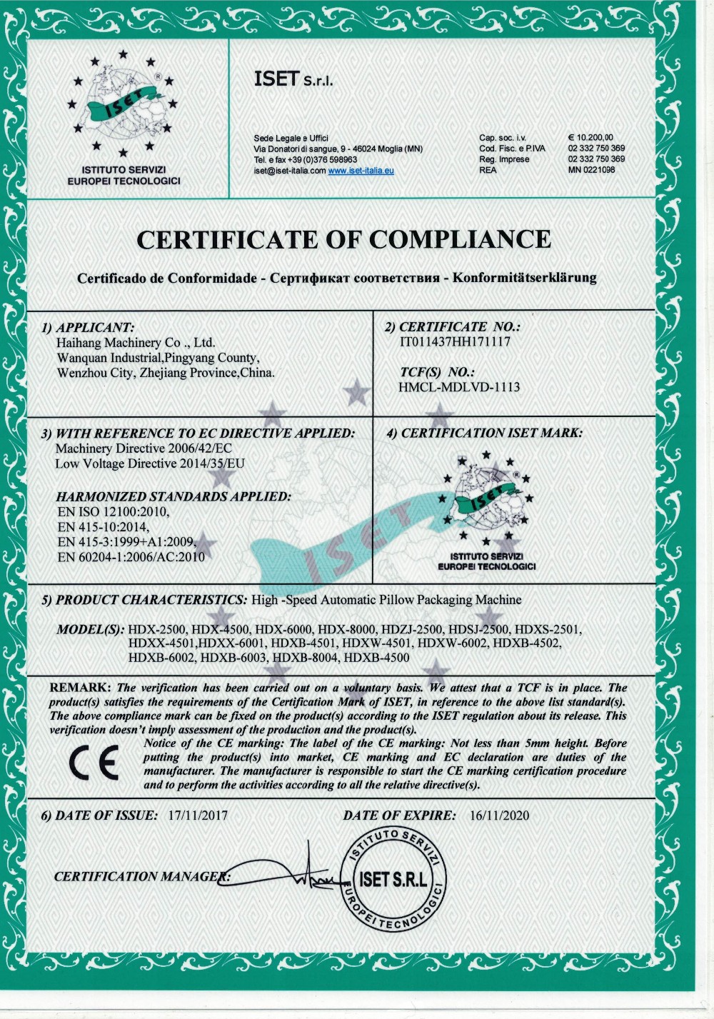 Certificate 1