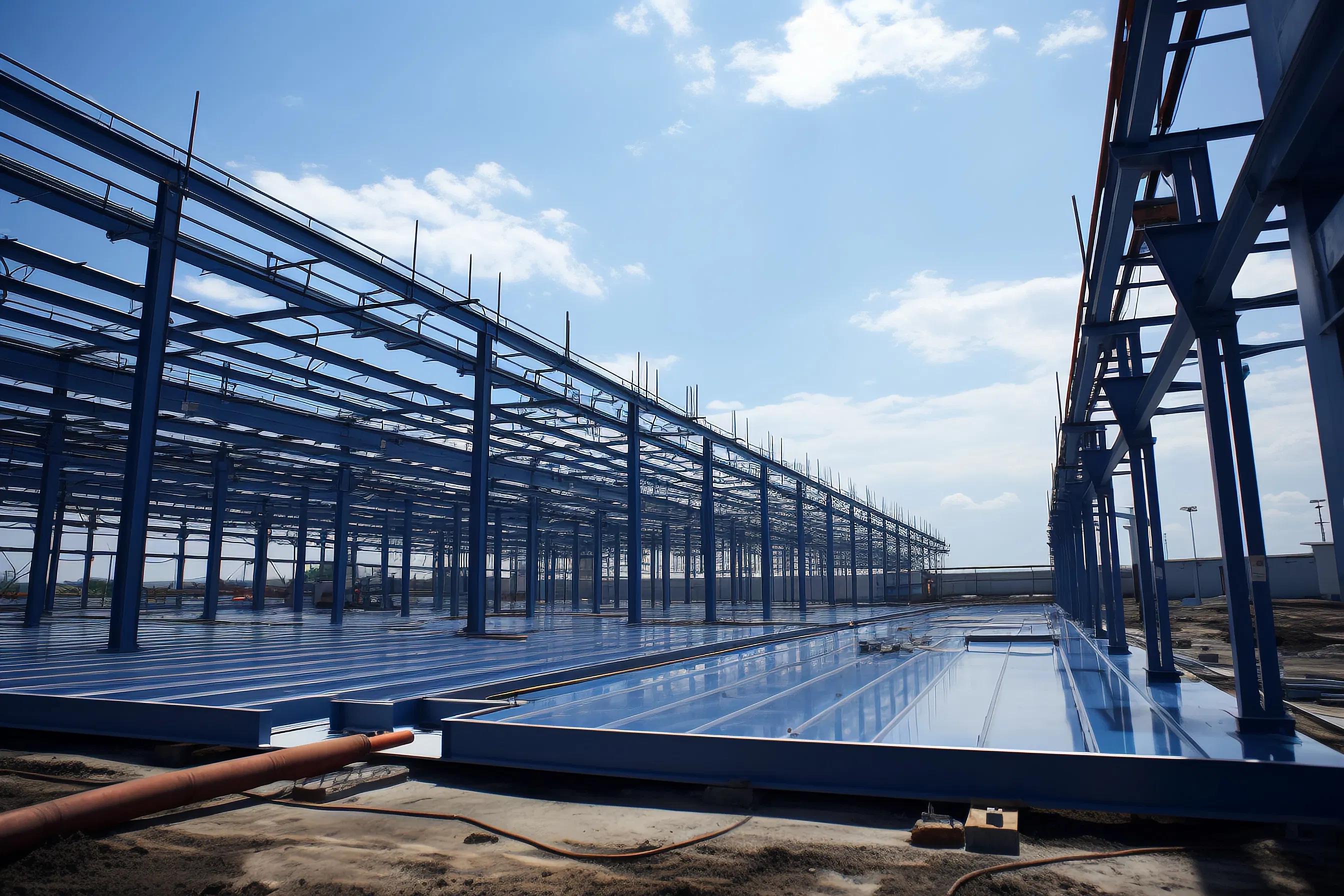 Light Modular Metal Warehouse Steel Structure Frame Building Steel Frame Workshop Plant Industrial Building for Sale
