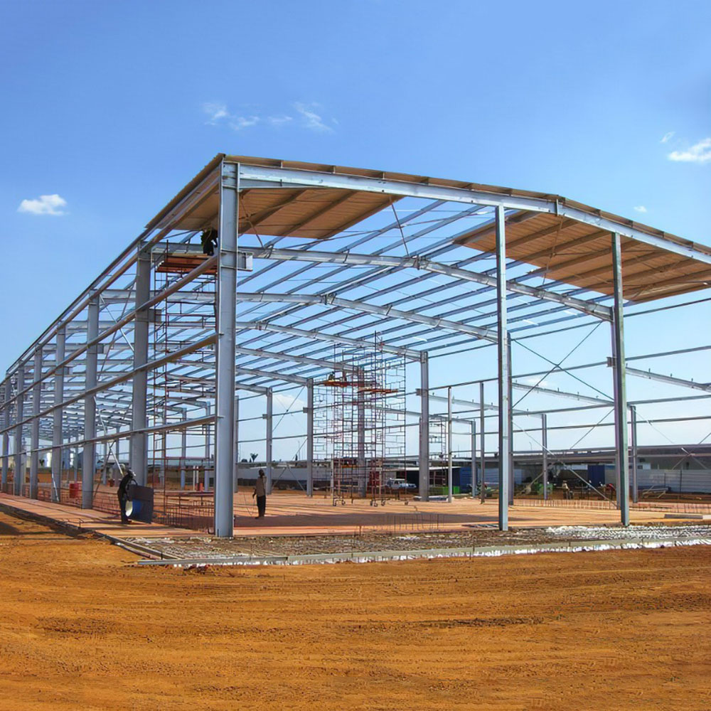 SANJUYUAN Large Multiple-Span Prefabricated Light Steel Structure Insulated Warehouse Welded Roof Wall GB Standard Model