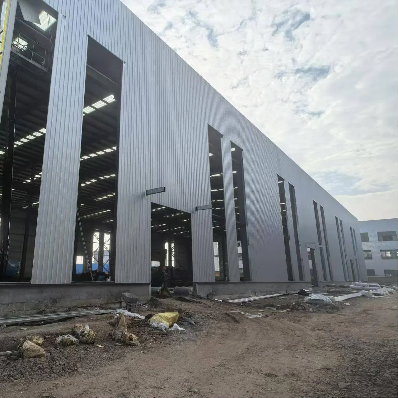 Customized Shape Steel Structure Frame Drawing Design Large Span Warehouse