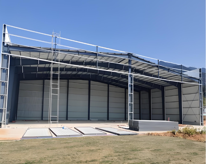 Light Weight China Prefabricated Portal Steel Structure Office Building Pre-Engineered Workshop Warehouse Hall with Welding