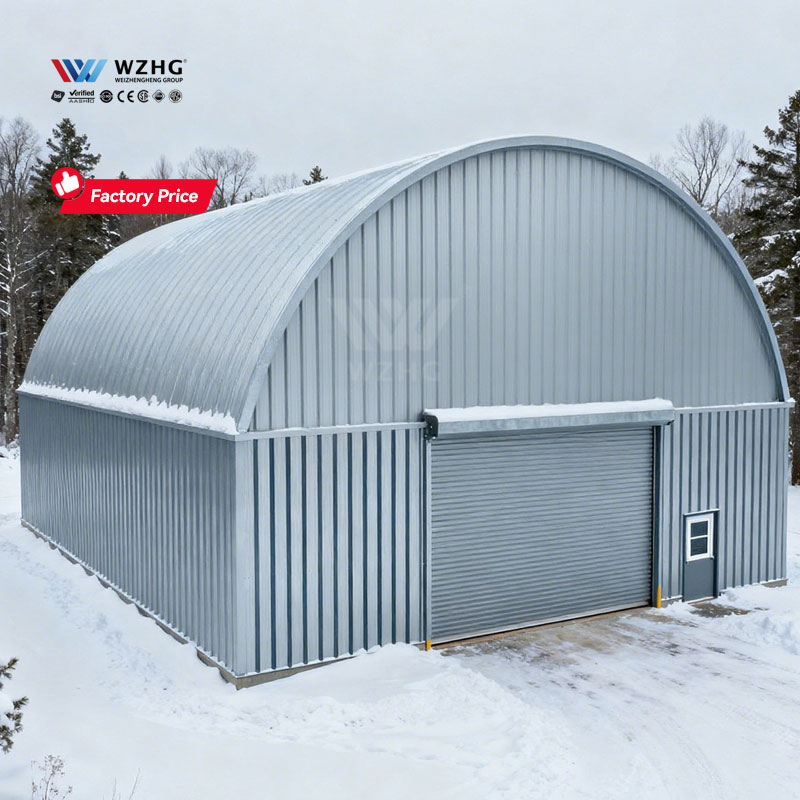 Prefabricated Steel Building Insulated Arch Warehouse Customizable Steel Structure Almacen Ventilated Steel Storage Building