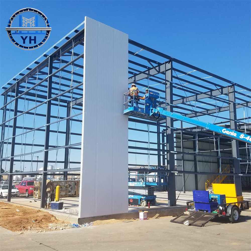 Quickly Construct a Steel Structure Warehouse Building with a Metal Framework, a Steel Shed for Cars, and a Garage Building.
