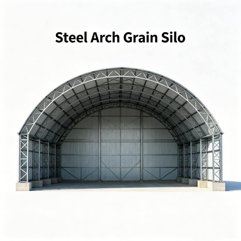 Prefabricated Arch Steel Structure Grain Silo Corrugated Steel Farm Storage Barn | Custom Curved Steel Warehouse