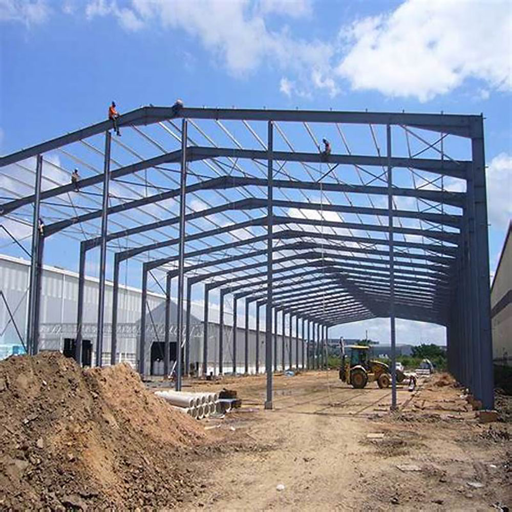 SANJUYUAN Large Multiple-Span Prefabricated Light Steel Structure Insulated Warehouse Welded Roof Wall GB Standard Model