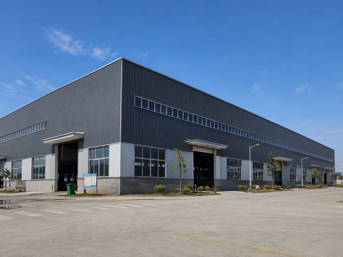 Fast Assembly Steel Structure Warehouse Prefab Building for Logistics Park Distribution Center Large Span Metal Storage Hall