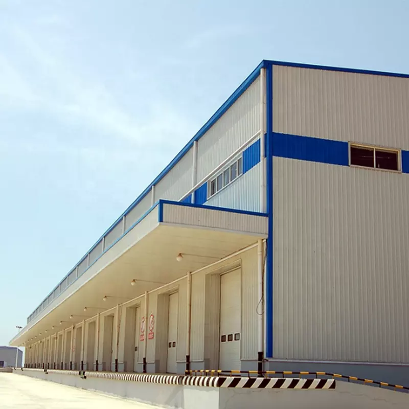 China Low Cost Prefab Light Steel Structure Nave Industrial Metal Frame Prefabricated Structure Building Workshop Warehouse