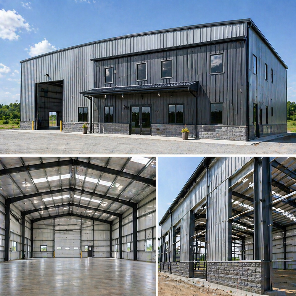 Prefabricated Industrial Warehouse Factory Modular Storage Metal Building Fast Installation Custom Steel Structure Warehouse