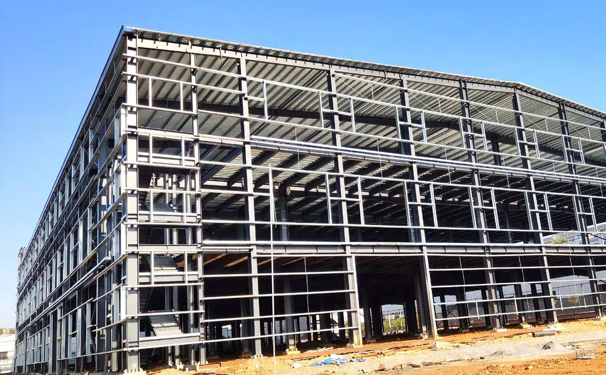 Q345b High Rise Steel Frame for Multi Layer Structure Automated Warehouse and Logistics Center