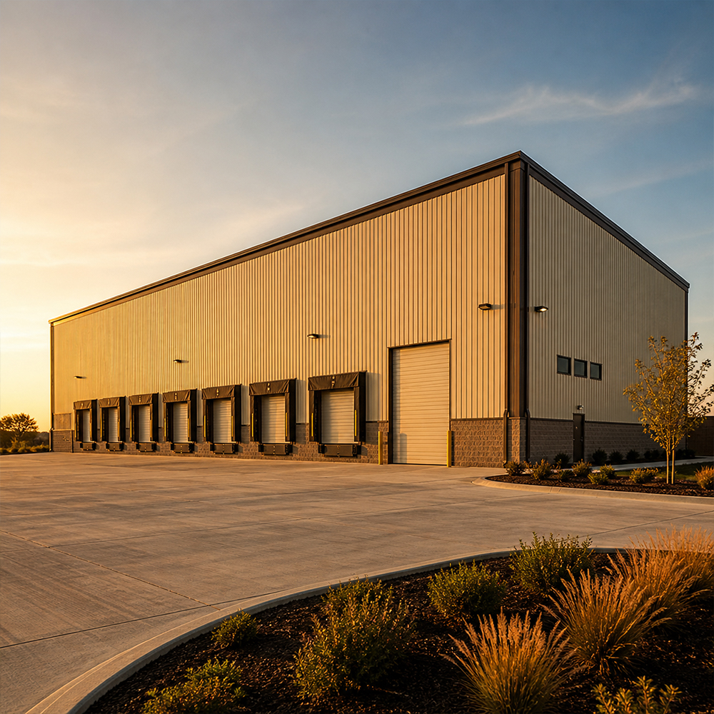 Heavy Duty Pre Engineered Steel Structure Warehouse Modern Industrial Prefab Building Workshop Logistics Storage Facility
