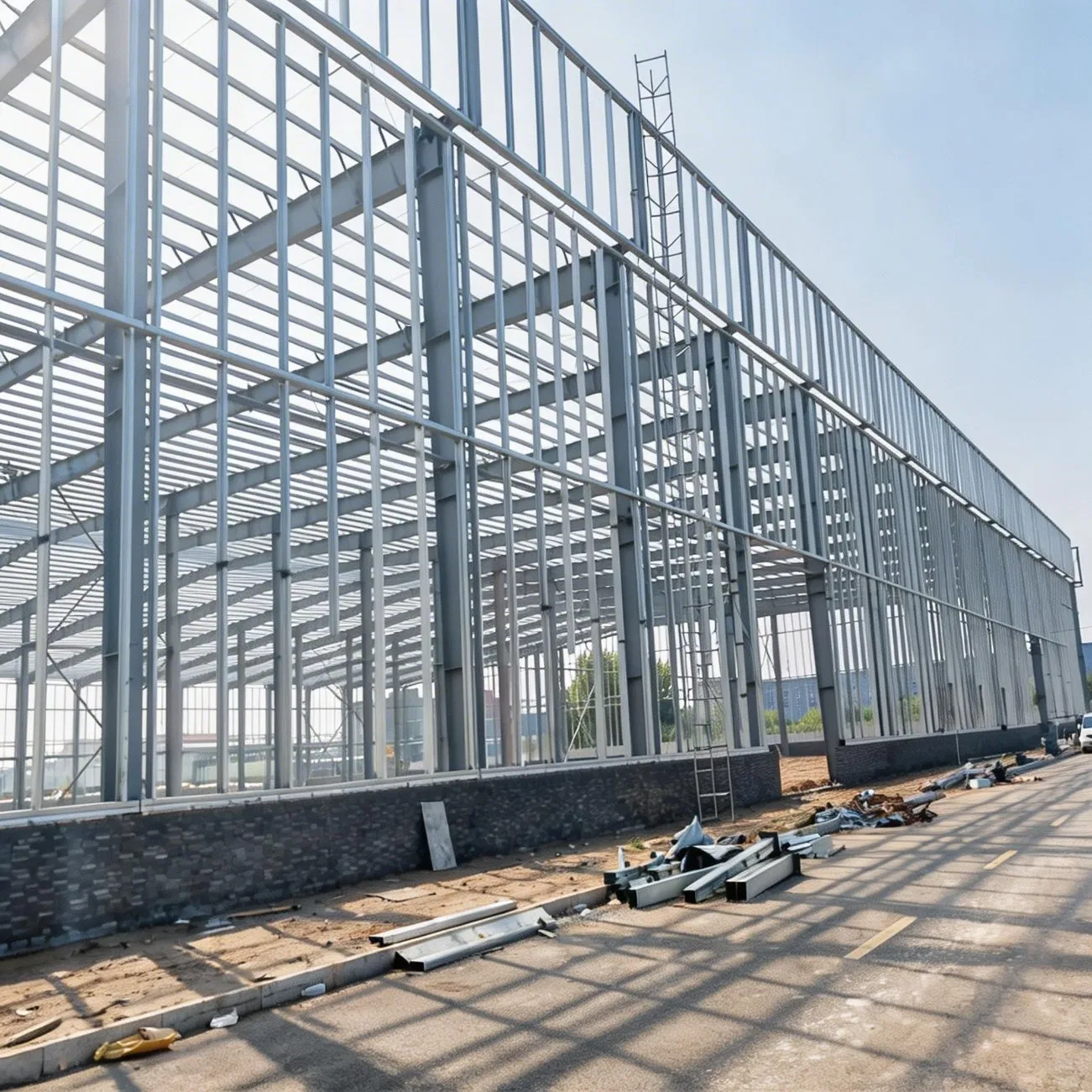 Prefabricated Steel Structure Warehouse Large Span Column Free