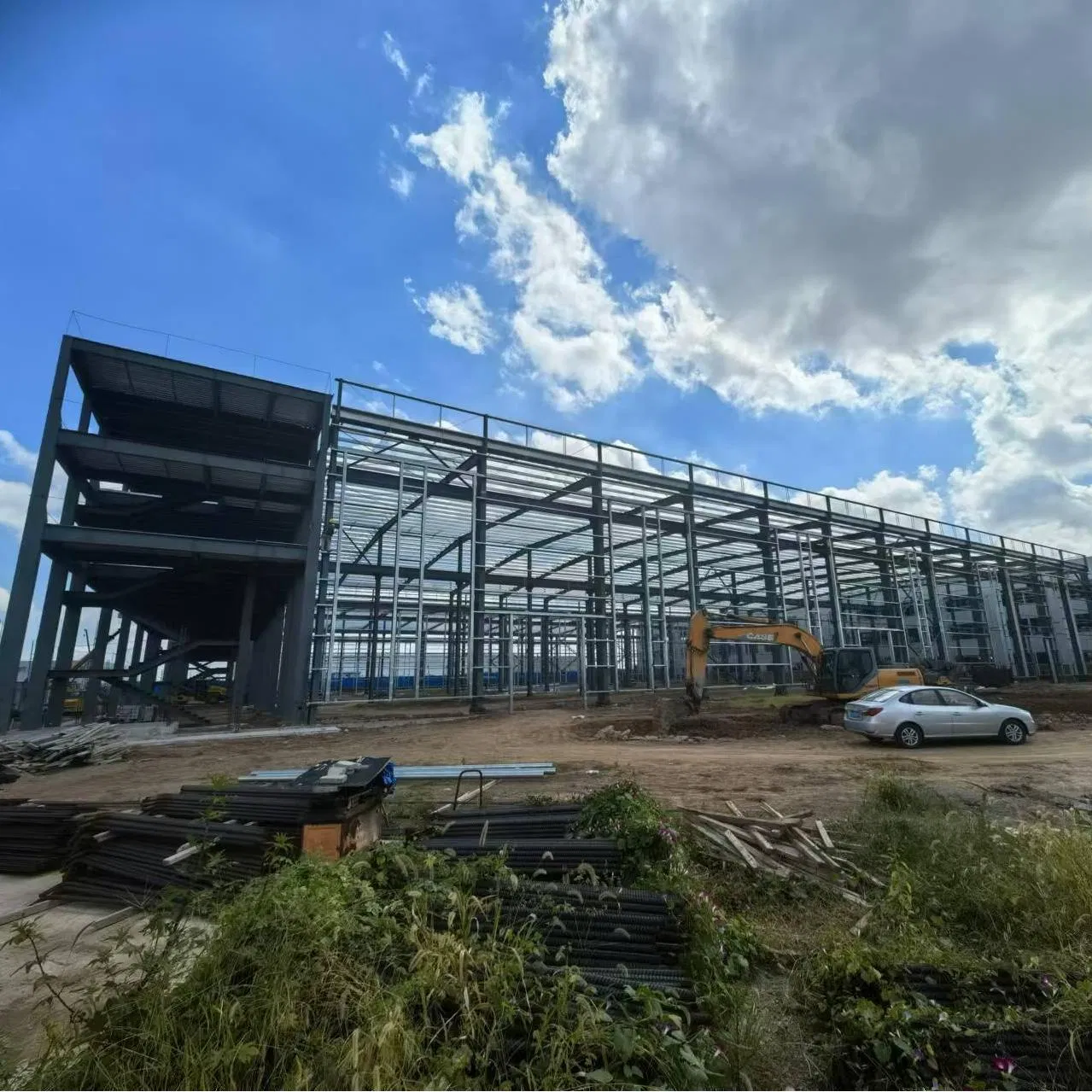 Customized Shape Steel Structure Frame Drawing Design Large Span Warehouse