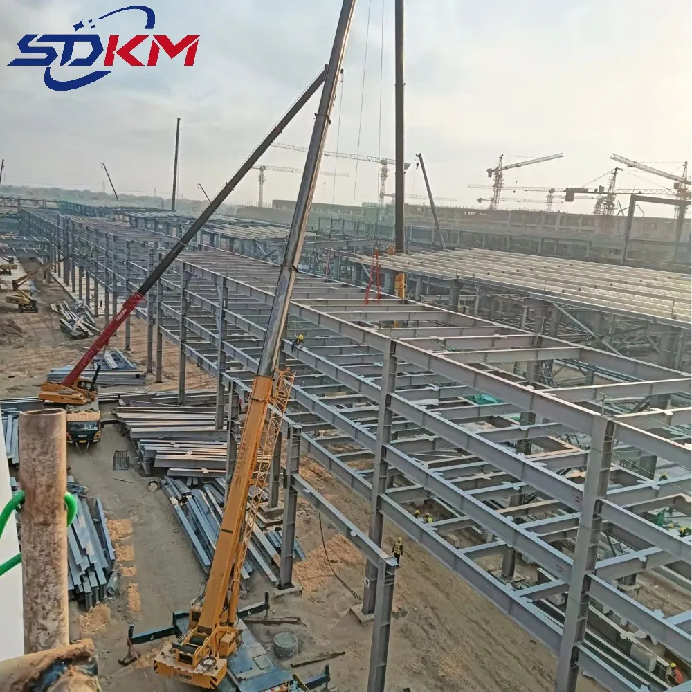 Multi Span Steel Structure Warehouse Prefabricated Steel Frame Building Steel Frame Structure Building