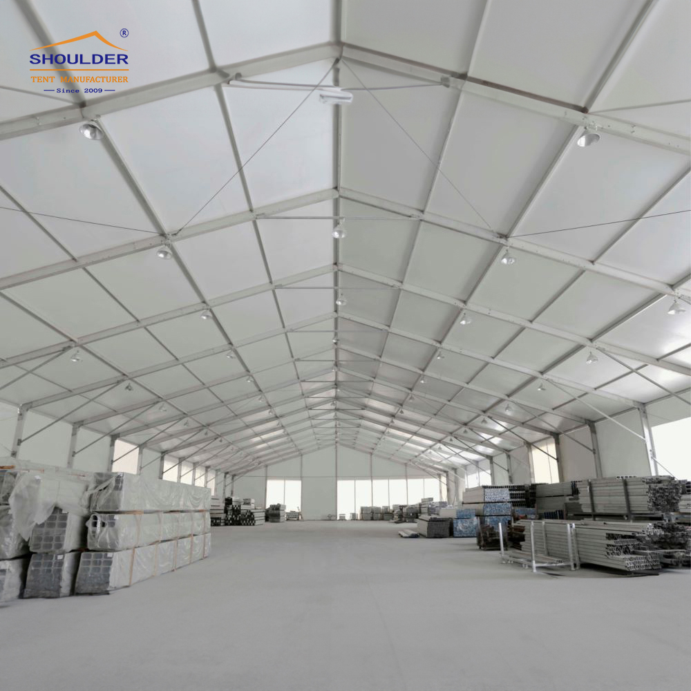 600 Square Heavy Duty Commercial Warehouse PVC Cover Large Span Durable Industrial Storage Tent With Walls Doors