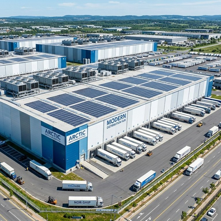Fast Assembly Large Span Steel Frame Industrial Cold Storage Warehouse Modular Freezer Room Thermal Insulation Energy Saving