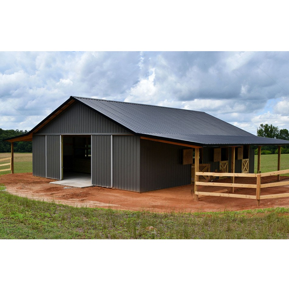 Pre-engineered Steel Frame Buildings Industrial Heavy Shed Storage Warehouses Factory Metal Building Kits for Sale