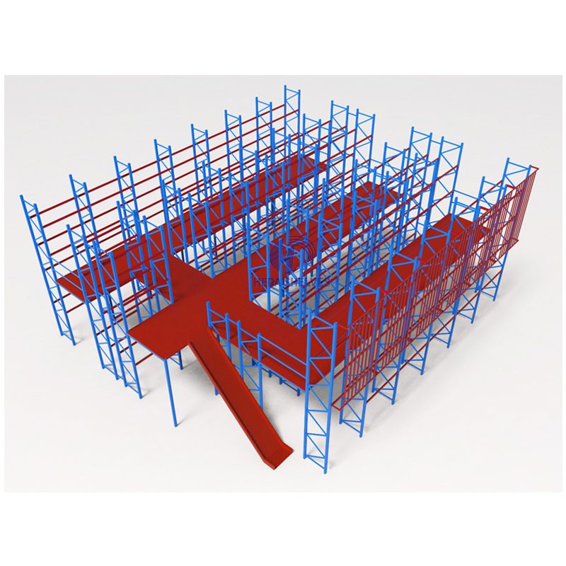 Warehouse Mezzanine Platform With Safety Pallet Gate