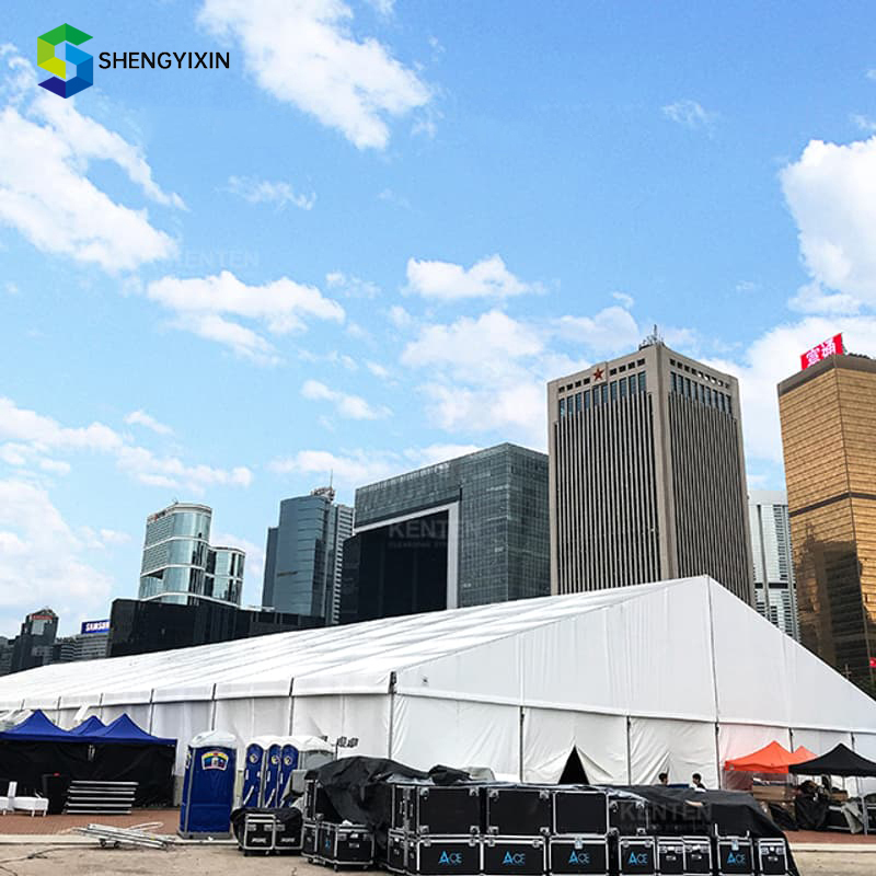 10x30 High Reinforced 10x30m Aluminum Frame Large Temporary Structure Waterproof Workshop Industrial Storage ABS Warehouse Tent