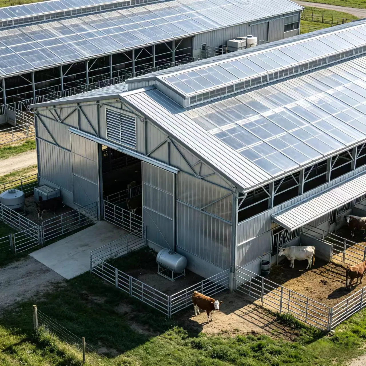 Quick Assemble Prefab Steel Frame Storage Building Supply for Farm Commercial Structures