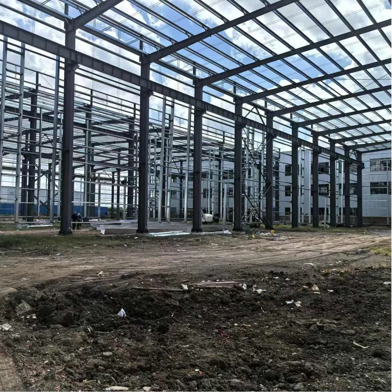 Customized Shape Steel Structure Frame Drawing Design Large Span Warehouse