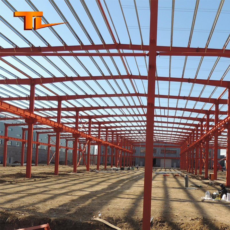 Large Span Prefabricated Steel Structure Workshop Storage Building Frame Warehouse for Industrial Sheds Use Steel Structure Warehouse H-Beams